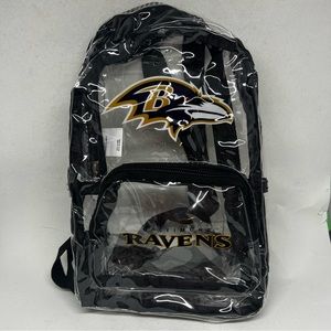 🏈💥🎒 FOCO Baltimore Ravens clear mini backpack (like new)